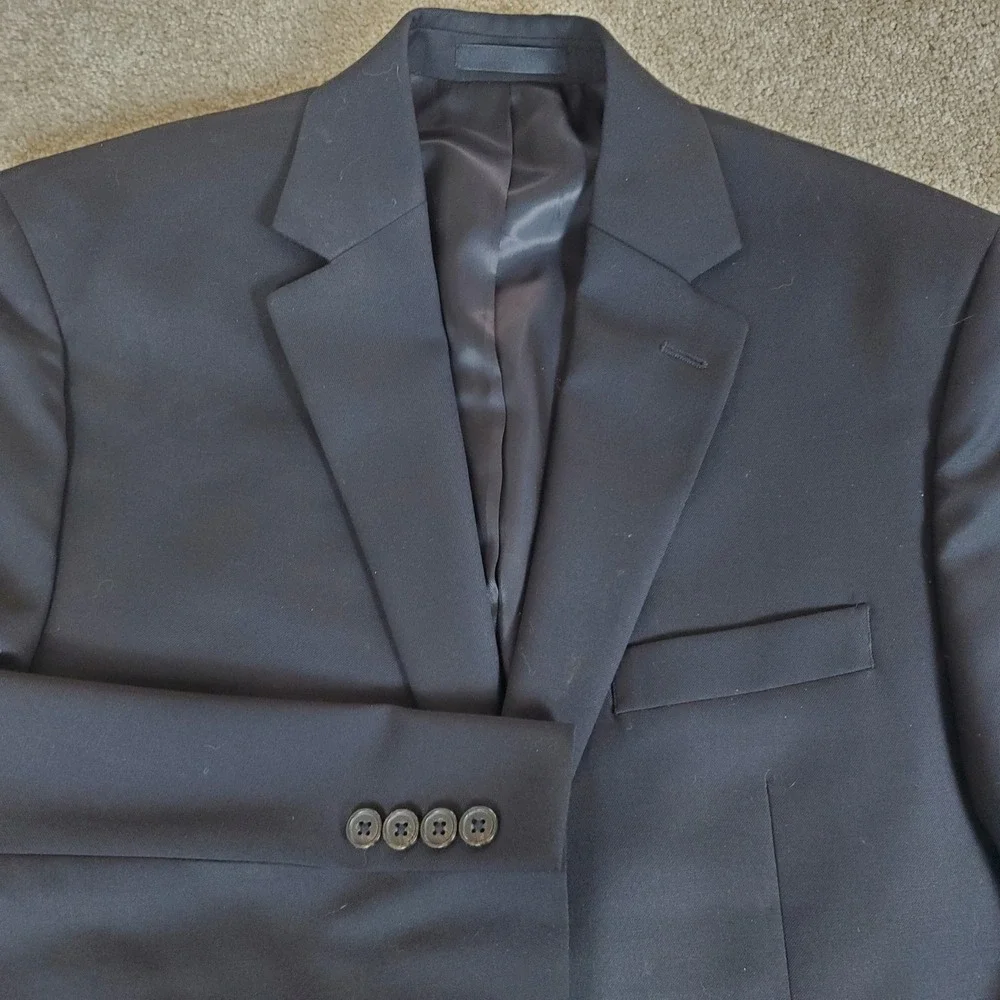Lauren Ralph Lauren Suit Coat Sports Jacket Black 40‎ Regular Wool Blend